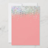 Pink Luxury Glitzer Wedding Save the Date (Rückseite)