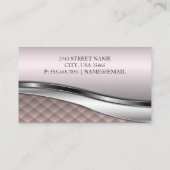 Pink Luxury Tiles | Metallischer Hintergrund Visitenkarte (Rückseite)