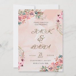 Pink Luxury Wedding Einladung