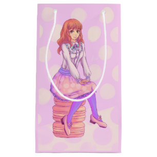 Pink Macaron Girl Kleine Geschenktüte