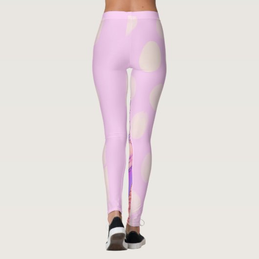Pink Macaron Girl Leggings (Rückseite)
