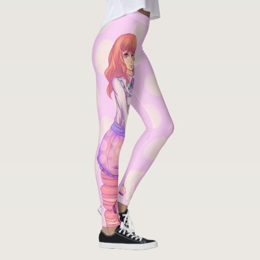 Pink Macaron Girl Leggings (Rechts)