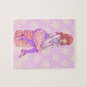 Pink Macaron Girl Puzzle (Horizontal)
