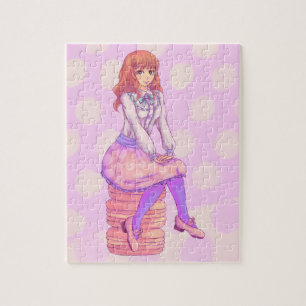 Pink Macaron Girl Puzzle