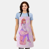 Pink Macaron Girl Schürze (Getragen)