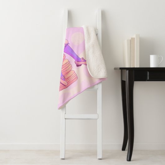 Pink Macaron Girl Sherpadecke (Beispiel)