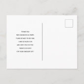 Pink Macarons & Red Raspberries Vielen Dank Postkarte (Rückseite)