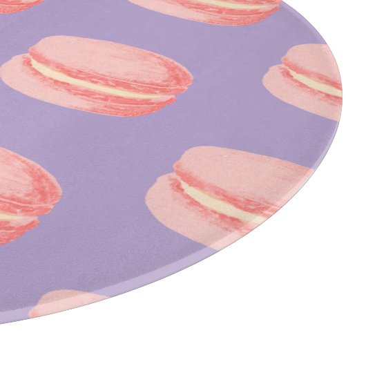 Pink Macaroons Schneidebrett (Ecke)