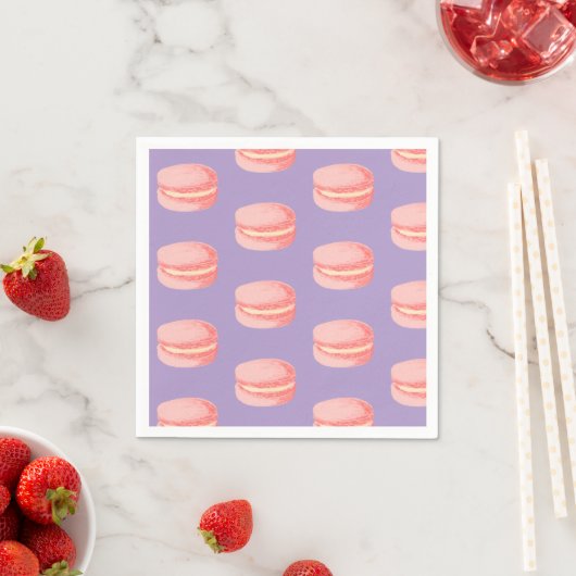 Pink Macaroons Serviette (Beispiel)