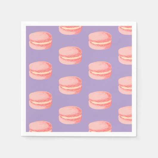 Pink Macaroons Serviette (Vorderseite)