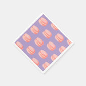 Pink Macaroons Serviette (Ecke)