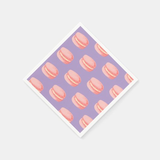 Pink Macaroons Serviette (Ecke)