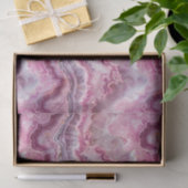 Pink Macro Agate Stone Look Seidenpapier (Geschenk)