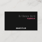 Pink (Mädchen) Mixtape Visitenkarte (Rückseite)