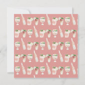 Pink mädchenhaft Wasserfarbe 50 und fabelhafte Geb Einladung (Rückseite)