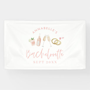 Pink mädchenhafte Bachelorette-Wochenende Banner