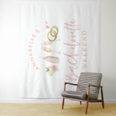 Pink mädchenhafte Bachelorette-Wochenende Wandteppich (Beispiel)