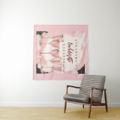 Pink mädchenhafte Bachelorette-Wochenende Wandteppich (Beispiel (Horizontal))