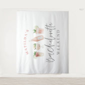 Pink mädchenhafte Drinks Bachelorette Wochenende Wandteppich (Vorderseite)