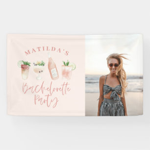 Pink mädchenhafte Drinks Junggeselinnen-Abschied F Banner