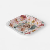 Pink mädchenhafte Foto-Abschlussfeier Pappteller (Gewinkelt)