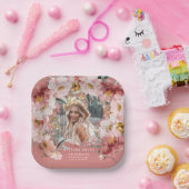 Pink mädchenhafte Foto Abschlussfeier Pflaume Pappteller (Party)