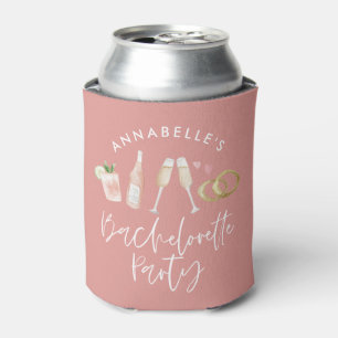 Pink mädchenhafte moderne Cocktail Drehbuch Bache Dosenkühler