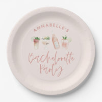 Pink mädchenhafte moderne Cocktail-Skript-Bachelor