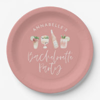 Pink mädchenhafte moderne Cocktail-Skript-Bachelor