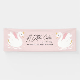 Pink mädchenhafte niedliche Schwan elegantes Babyd Banner