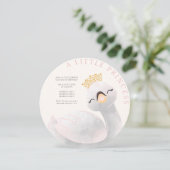 Pink mädchenhafte Schwanenmädchen Foto Geburtstag Einladung (Stehend Vorderseite)