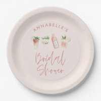 Pink mädchenhaftes, modernes Cocktailskript-Brautp