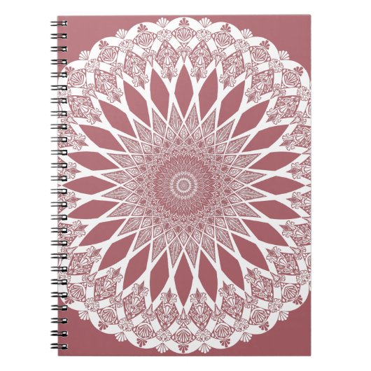 Pink Madder Tristyns Mandala Notizblock (Vorderseite)