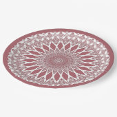 Pink Madder Tristyns Mandala Pappteller (Schrägansicht)