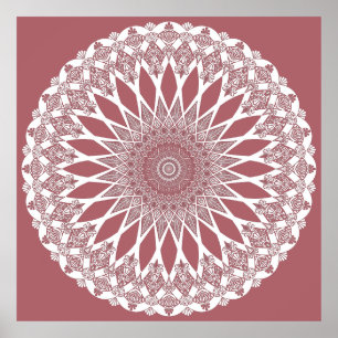 Pink Madder Tristyns Mandala Poster