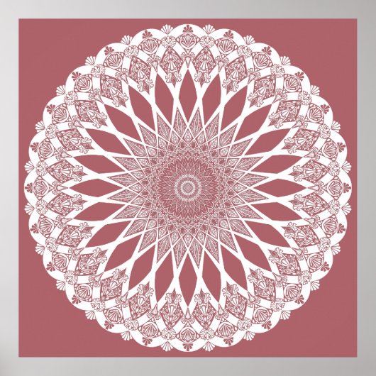 Pink Madder Tristyns Mandala Poster (Vorne)