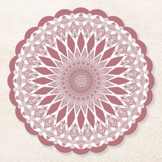 Pink Madder Tristyns Mandala Untersetzer (Vorderseite)
