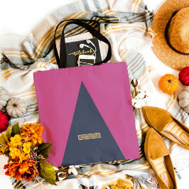 Pink Magenda Blue Classic Moderne Minimal Tote Tas Tasche