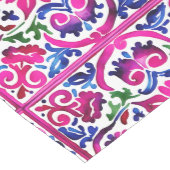 Pink magenta blau Majolica Spanisch mexikanische F Mittelgroßer Tischläufer (Ecke)