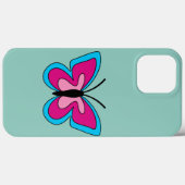 Pink Magenta Blue Butterfly Case-Mate iPhone Hülle (Rückseite (Horizontal))