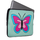 Pink Magenta Blue Butterfly Laptopschutzhülle (Vorne Rechts)