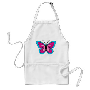 Pink Magenta Blue Butterfly Schürze
