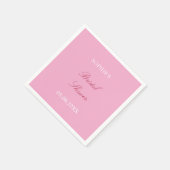 Pink Magenta Brautparty Napkins Serviette (Ecke)