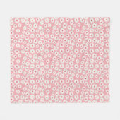 Pink magenta daisa Blume Muster Fleecedecke (Vorderseite (Horizontal))