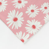 Pink magenta daisa Blume Muster Fleecedecke (Ecke)