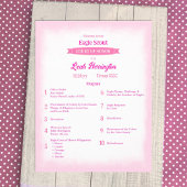 Pink & Magenta Eagle Court of Honor Program Flyer