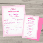 Pink & Magenta Eagle Ehrengerichtsprogramm Flyer