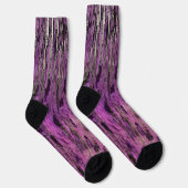 Pink Magenta Funky Camouflage Abstrakt Socken (Rechts)