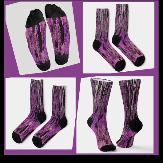 Pink Magenta Funky Camouflage Abstrakt Socken