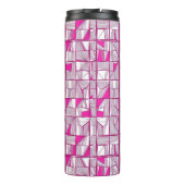 Pink & Magenta Geometric Block Pattern  Thermosbecher (Rückseite)